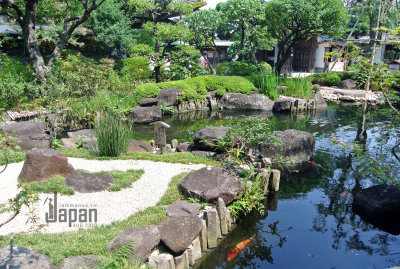 Japanese garden in Hasedera Temple