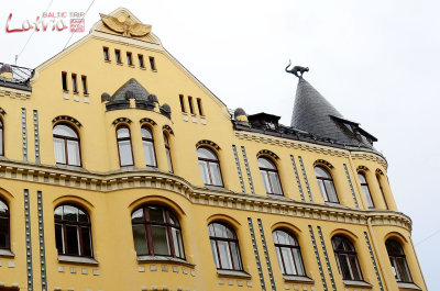 Cat house in Riga old town