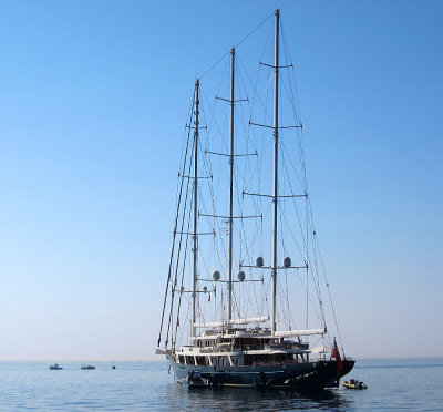 Yacht off Portofino