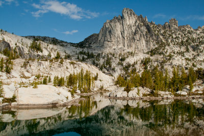 Prusik Peak reflections on Leprechaun Lake