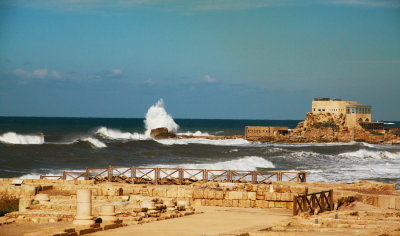 Harbor Sea Wall, Caesarea, Israel