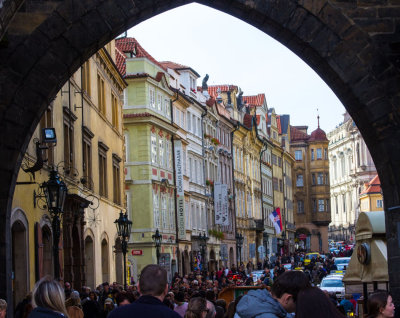 At the end of the Charles Bridge