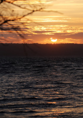 Sunset over the Sound