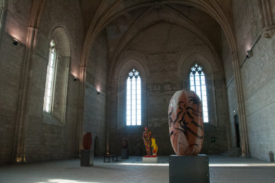 Modern art in the Papal Palace in Avignon