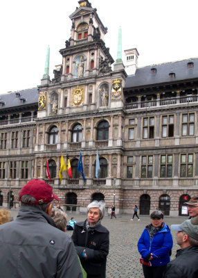 In front of Antwerp's City Hall