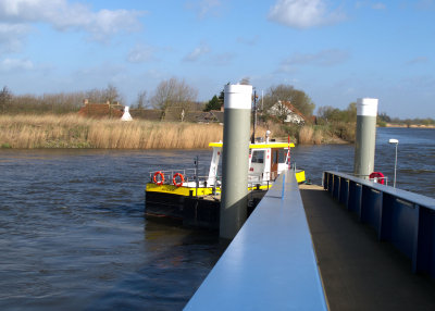We cross the Schelde on a small ferry
