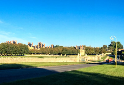 Wednesday morning, our first view of Château de Fontainebleau