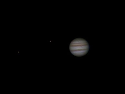 Jupiter with Moons Ganymede and Io
