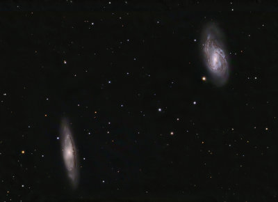 M65 & M66 - 2/3 of the Leo Trio of Galaxies