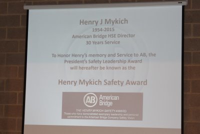 Henry Mykich Safety Award