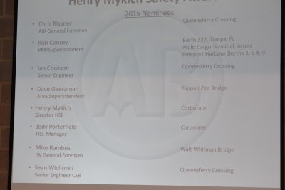 Nominations for the 2015 Henry Mykich Safety Award