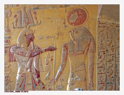 Merenptah stands before Re-Harakhty (KV 8)