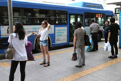 Bus Stop in Seoul