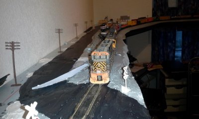 Model train in the office 