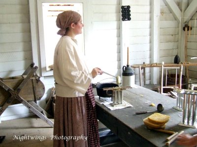 West Feliciana Parish - St Francisville - Rosedown candle making