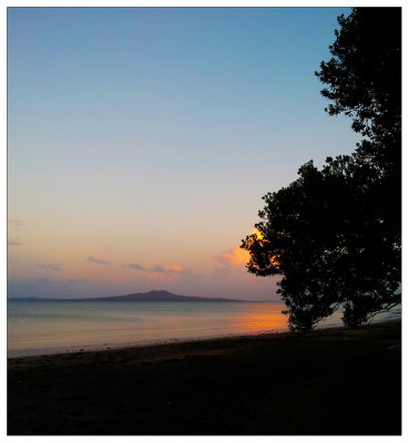 Sunset, facing east