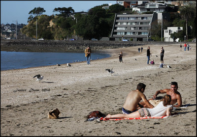 Even sunbathing in winter