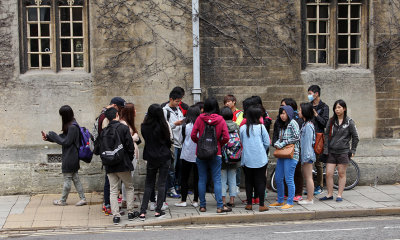 Many groups were visiting Oxford