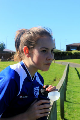 Hannah at Football