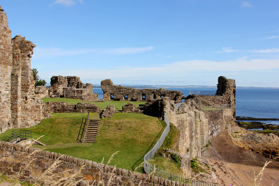 The ruins of St Andrews Castle 