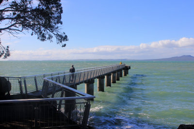 Only one fisherman fishing today - the wind was freezing