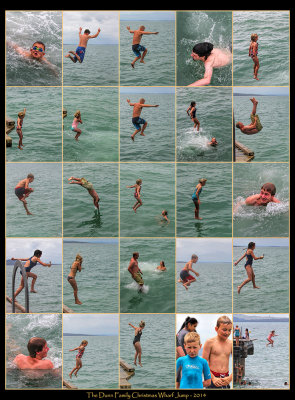 December in NZ - time for the family wharf jump