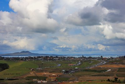 Auckland city at far right