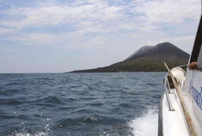 Approaching Anak Krakatau