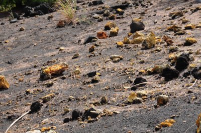 Rocks, Sulfer and Brimstone on the slopes of Anak Krakatau