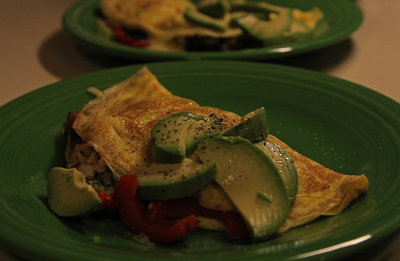 veggie omelets for two