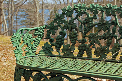 vintage iron bench