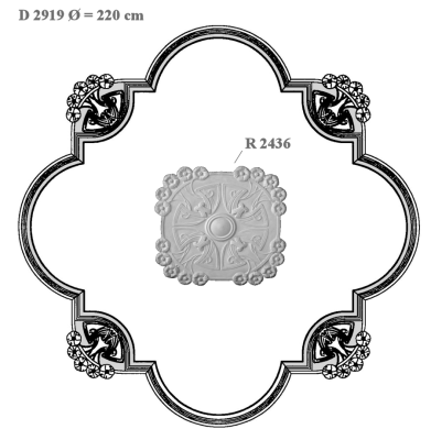 D 2919D = 220 cm aus L 2056passende Rosette R 2436