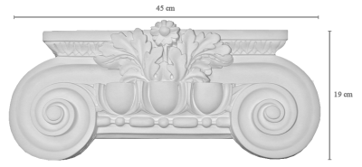 Io 21Ionisches Kapitellpassend fr 21 cm Pilaster