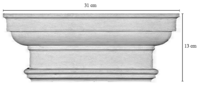 Do 21Dorisches Kapitellpassend für 21 cm Pilaster