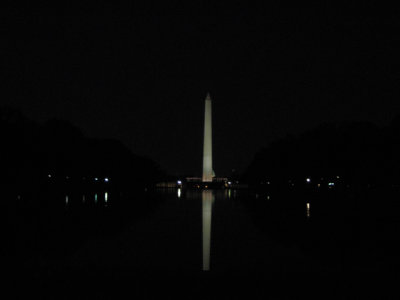 Monuments at night