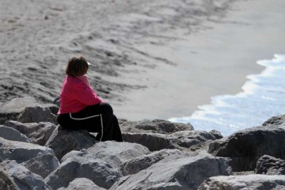 My Wife Enjoying the Surfers