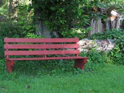 A Red Bench