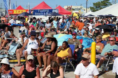 Large crowds enjoying this beautiful summer day in North Wildwood.