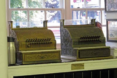 Vintage cash registers.