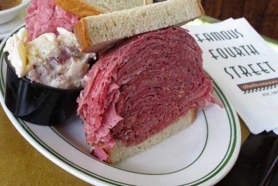 I got the Zaftig, or super-sized corned beef sandwich with 20 oz. of meat! $19.50.