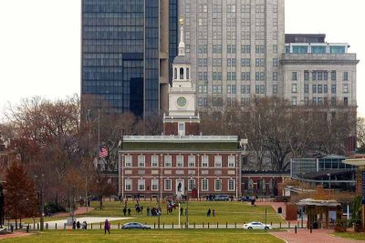 Independence Hall Viewed from the Constitution Center (604)