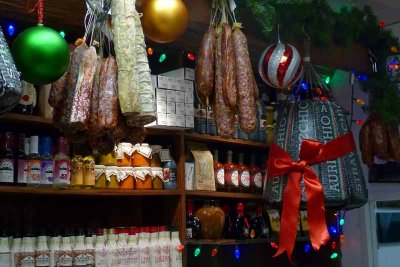 Salamis and cheeses wrapped for Christmas! (736)