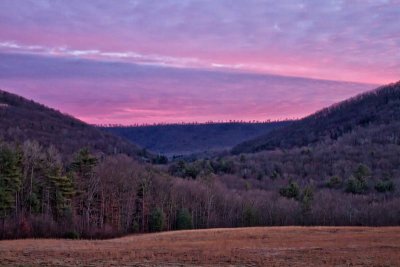 Mountaintop Sunset on Christmas Day: Schuylkill County