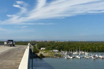 A boater coming into Marco Island.