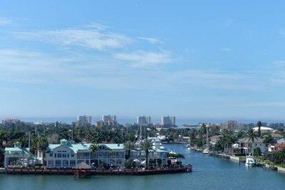 A view of the Marco Island Yacht Club from the bridge on Route 951.