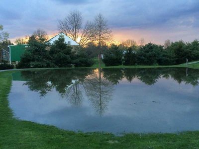 Farm Sunset & Reflection - Post-Rain
