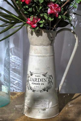 A Jardin metal pitcher vase.