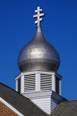 One of the domes of the Holy Ghost Ukrainian Orthodox Church in Coatesville.
