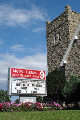 Signs at Mount Carmel UMC  1