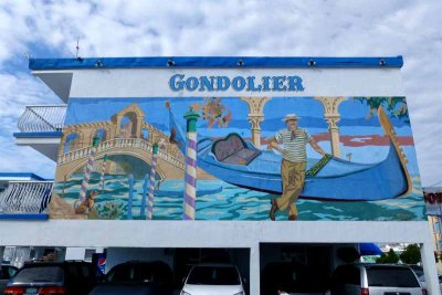 The colorful Gondolier facade